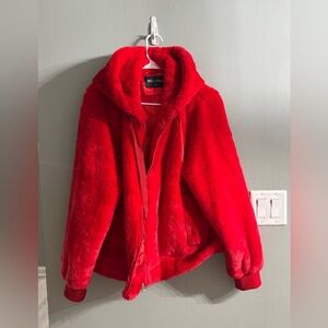 Bold Red Teddy Jacket